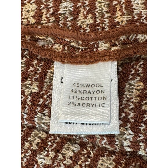 St. John Knit Painterly Tweed Boucle Jacket Women’s Sz 6 Russet Fringe Full Zip - Picture 7 of 12